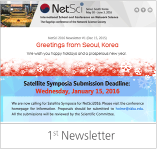 NetSci 2016  1st Newsletter